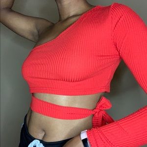 One Shoulder Crop Top